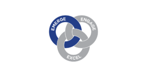 The leadership logo Emerge, Engage, Excel