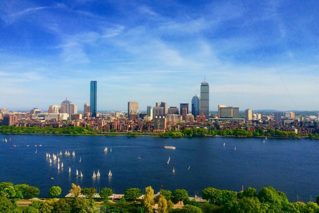 Boston's Skyline on a sunny day