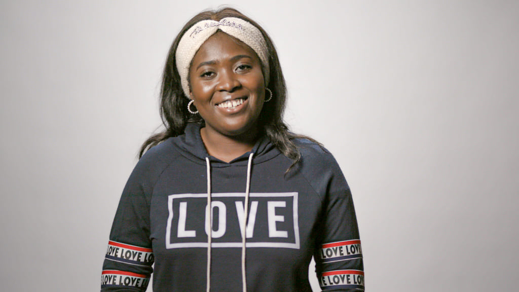 Portrait of Computer Science major Delice Ndaie at Worcester State