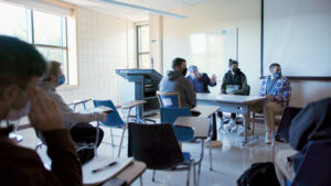 Students engaged in Criminal Justice classroom