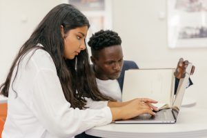 Worcester State psychology students working together