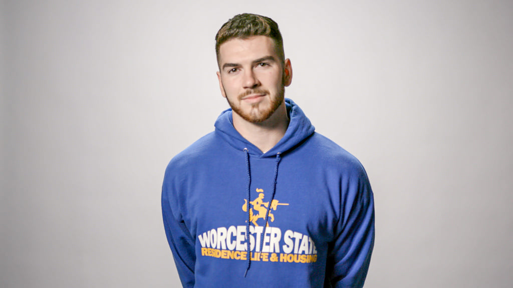 Portrait of Psychology Student at Worcester State Nick Giovino