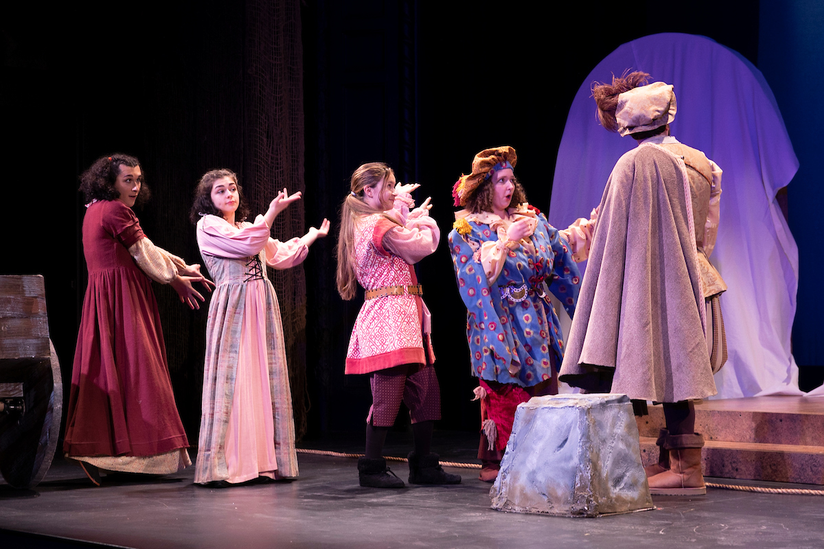 A scene from Worcester State Theatre's Production of "Rosencrantz and Guildenstern Are Dead"