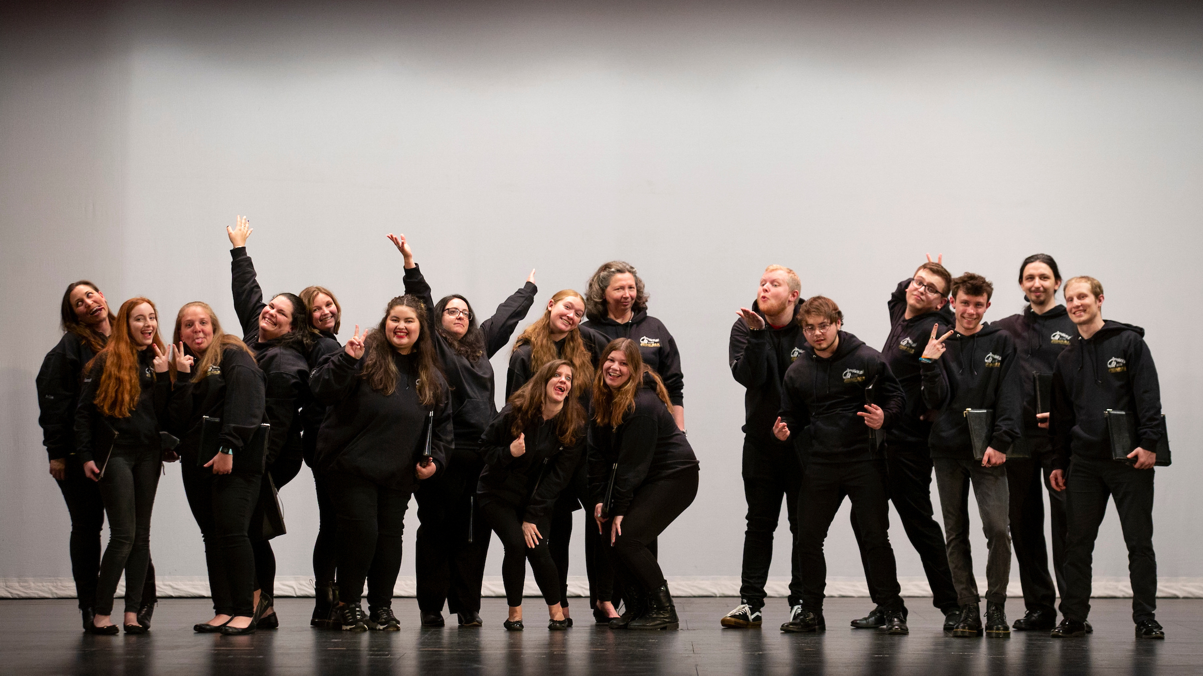 Worcester State University chorale members return to in-person performance in Sullivan Auditorium during the Spring 2022 Semester