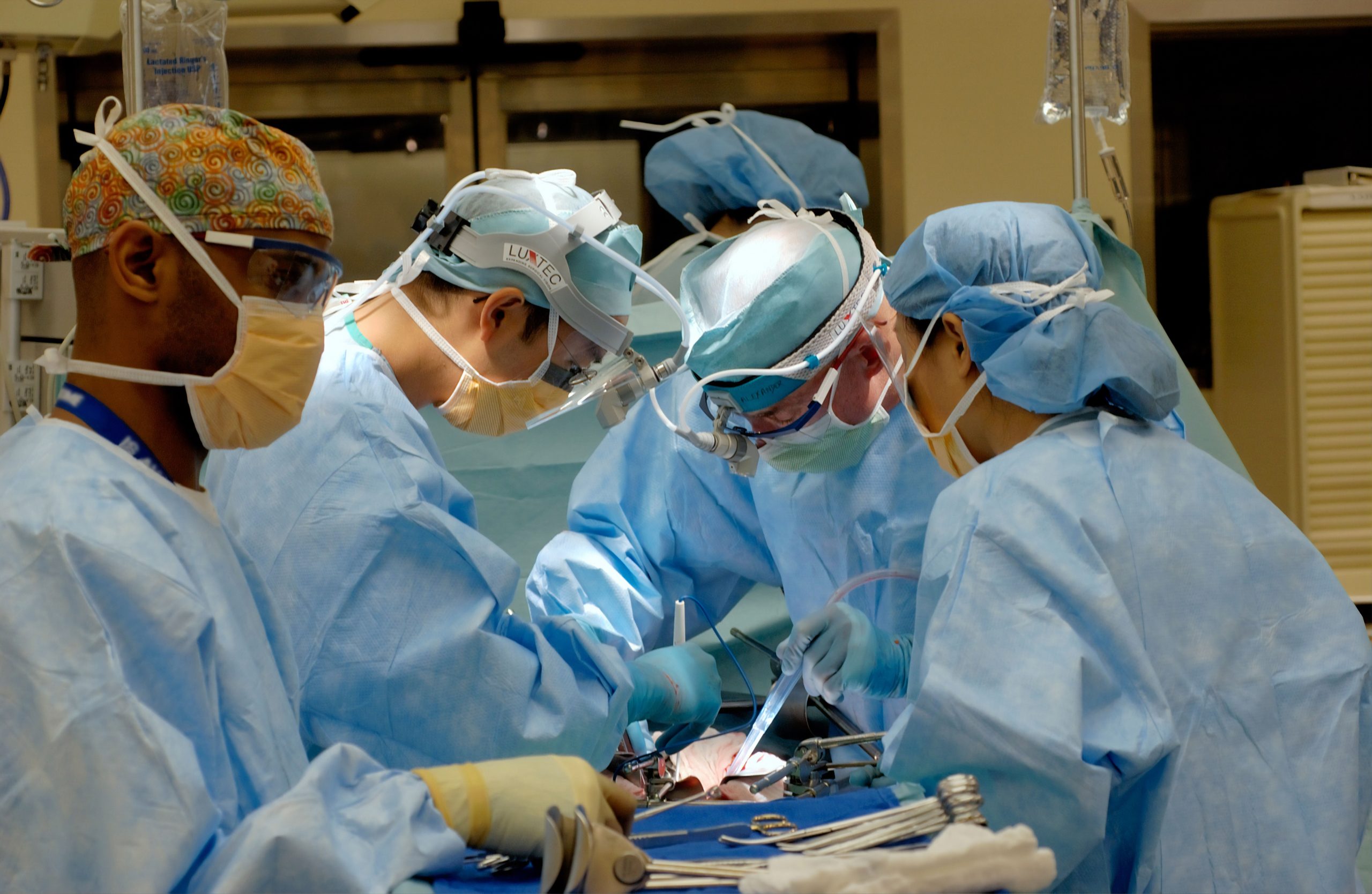 Medical professionals performing surgery