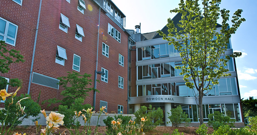 An image of Dowden Hall on Worcester State's website