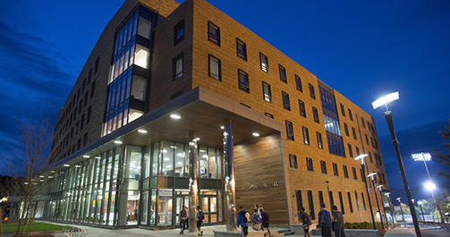 An image of Sheehan Hall on Worcester State's website